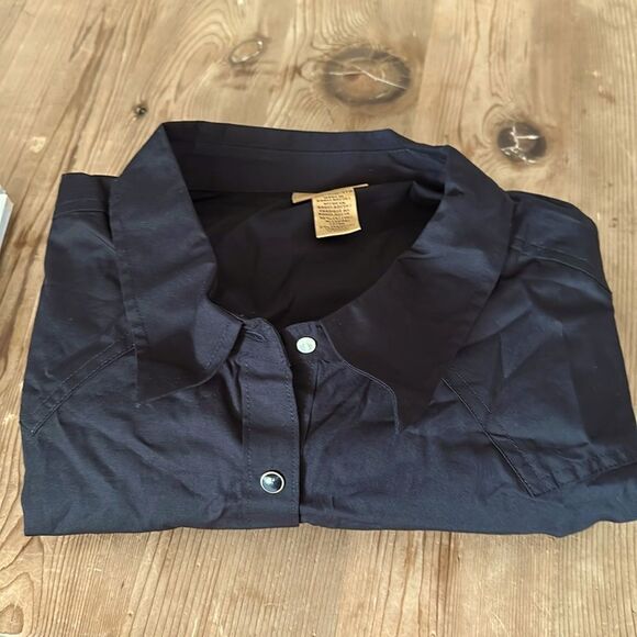 Wrangler Women's Western Two Pocket Snap Shirt NEW no tag Black - Picture 4 of 4